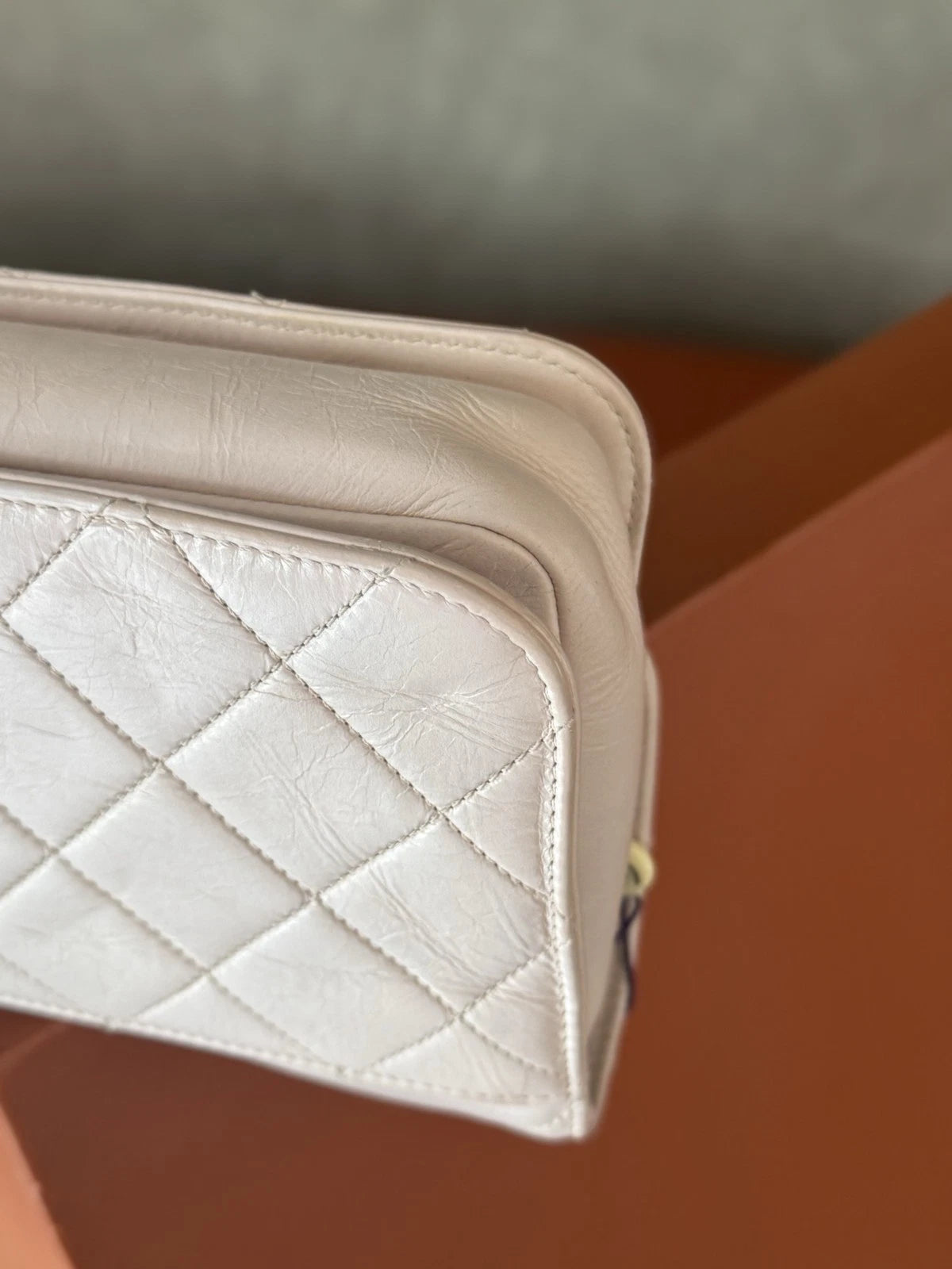 Chanel Bombay MM Chain Top Handle Shoulder Bag Lilac Gold Women Classic