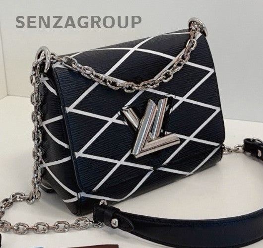 Louis Vuitton Twist PM Epi Chain Shoulder Crossbody Black Silver Women Classic