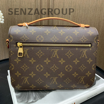 Louis Vuitton Monogram Pochette Metis Crossbody Bag Brown Gold Hardware