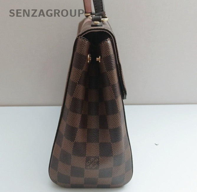 Louis Vuitton Cluny MM Top Handle Bag Brown Pink Gold Women Classic