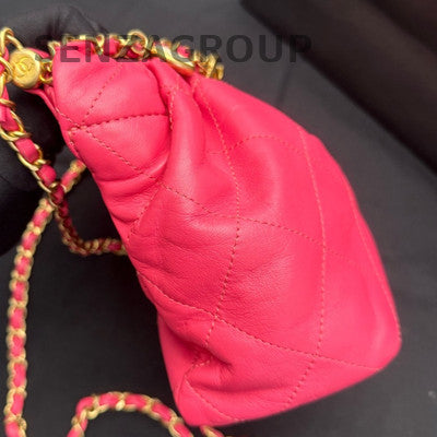 Chanel Lucky Charm Chain Crossbody Bag Red Gold Fashion Women