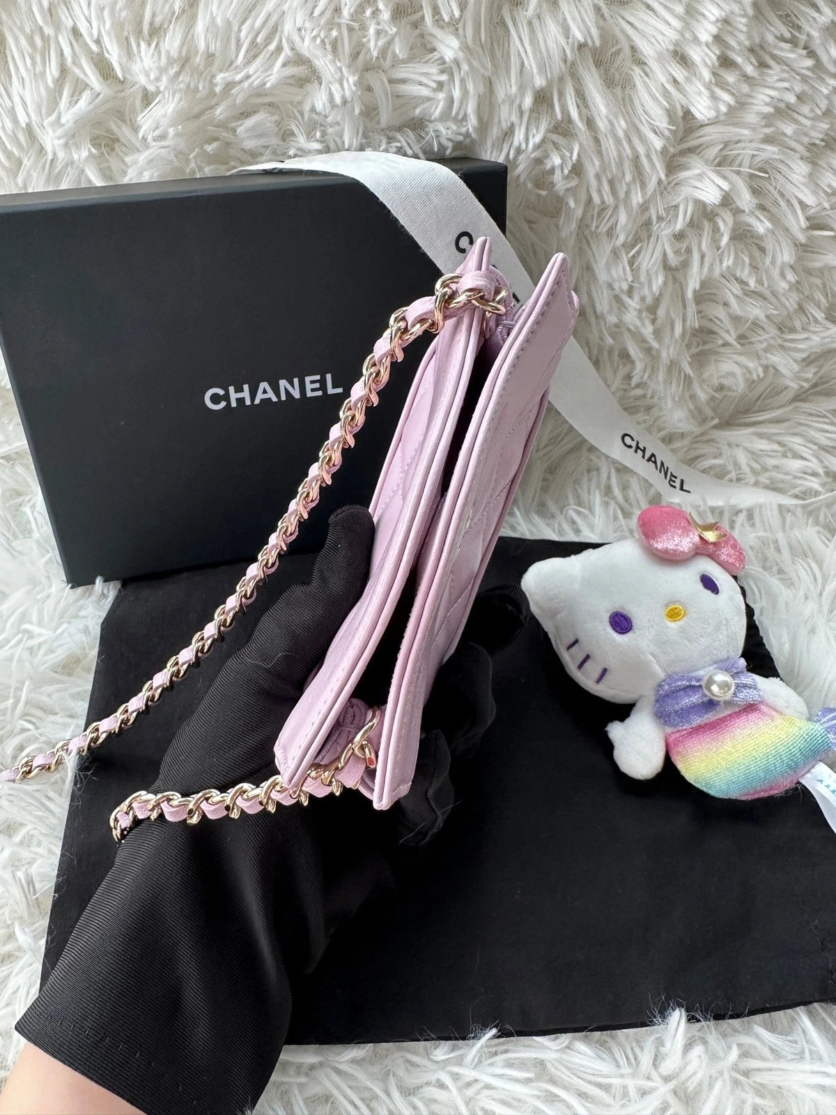 CHANEL 31 Bag Super Mini Pink Purple Gold Hardware Crossbody Handbag Women