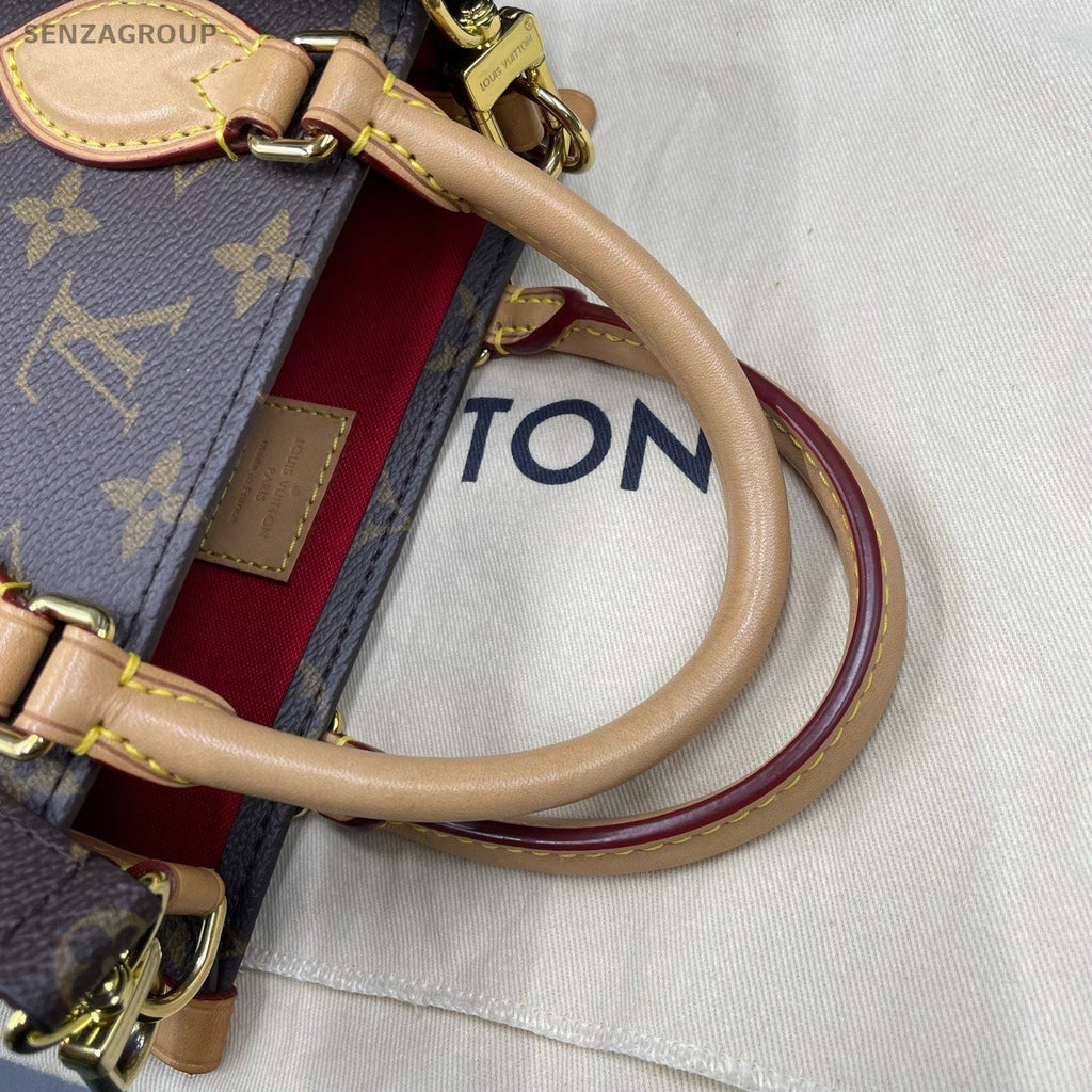 Louis Vuitton Sac Plat BB Monogram Canvas Top Handle Crossbody Women Classic