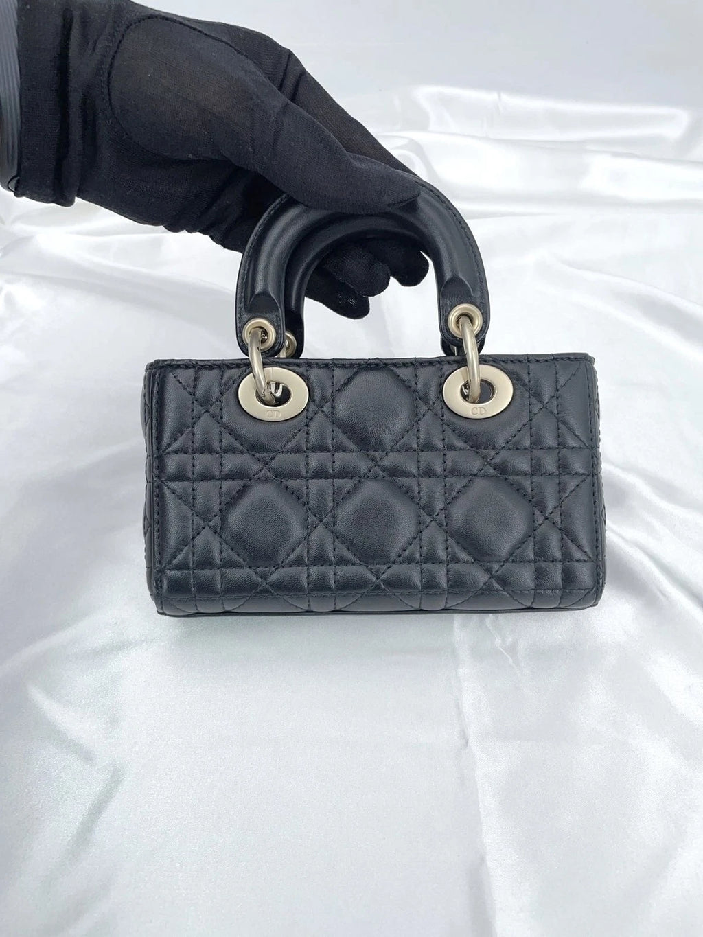 Dior Micro Black Calfskin D-Joy Shoulder Crossbody Bag For Women