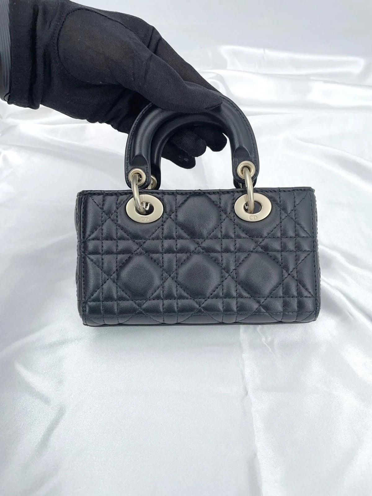 Dior Micro Black Calfskin D-Joy Shoulder Crossbody Bag For Women