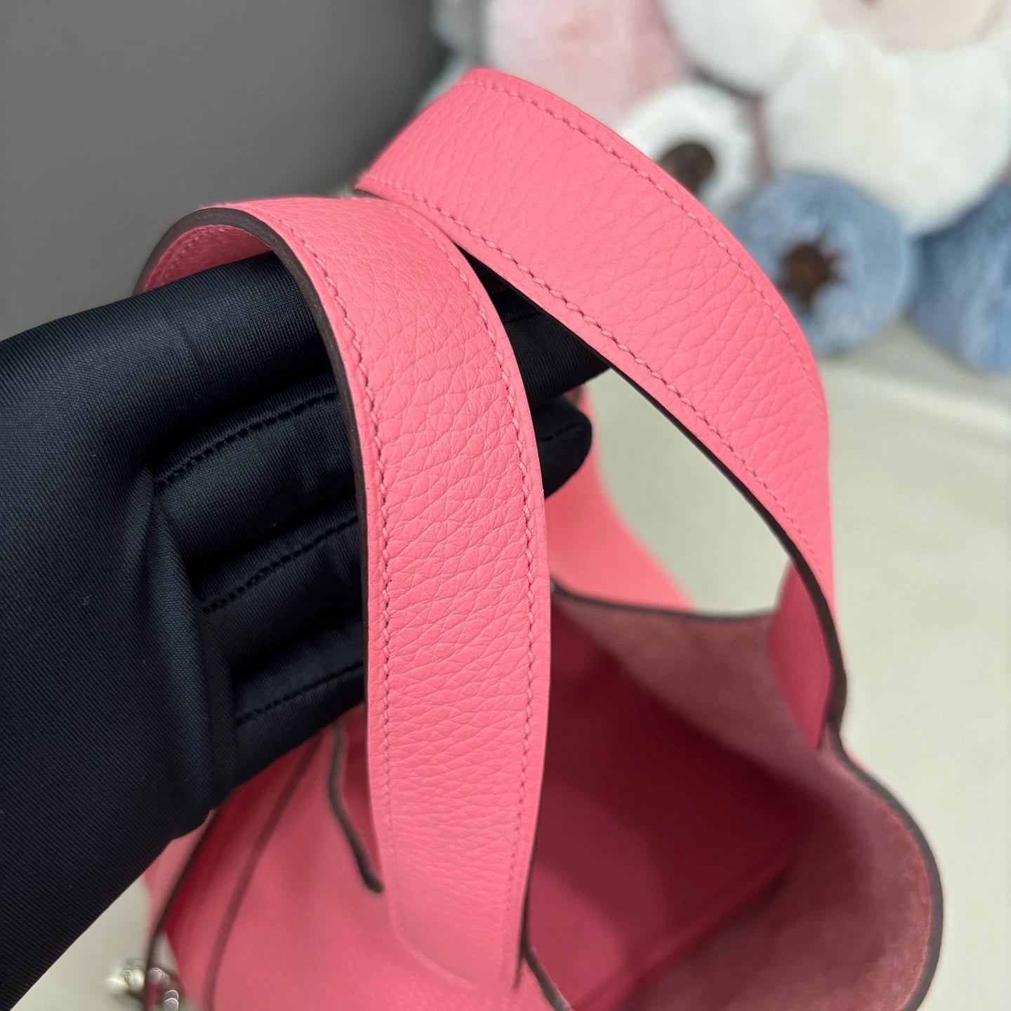 Hermes Picotin18 Top Handle Shoulder Bag Pink Silver Women Fashion Classic