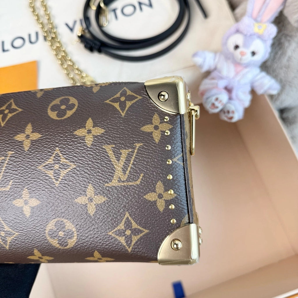 New Louis Vuitton Canvas Slim Trunk Crossbody Bag For Women