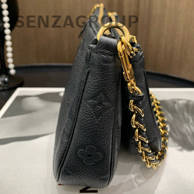 Louis Vuitton Black Gold Monogram Leather 2-in-1 Chain Crossbody Bag