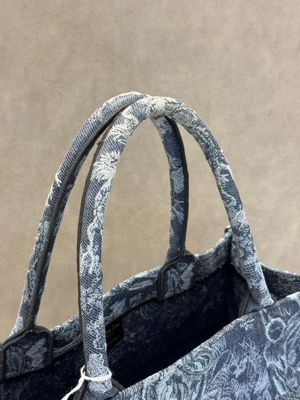Dior Canvas Embroidered Printed Medium Tote Handbag For Women