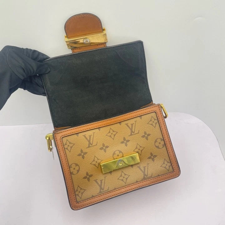 Louis Vuitton Dauphine Monogram Small Brown Canvas Shoulder Bag