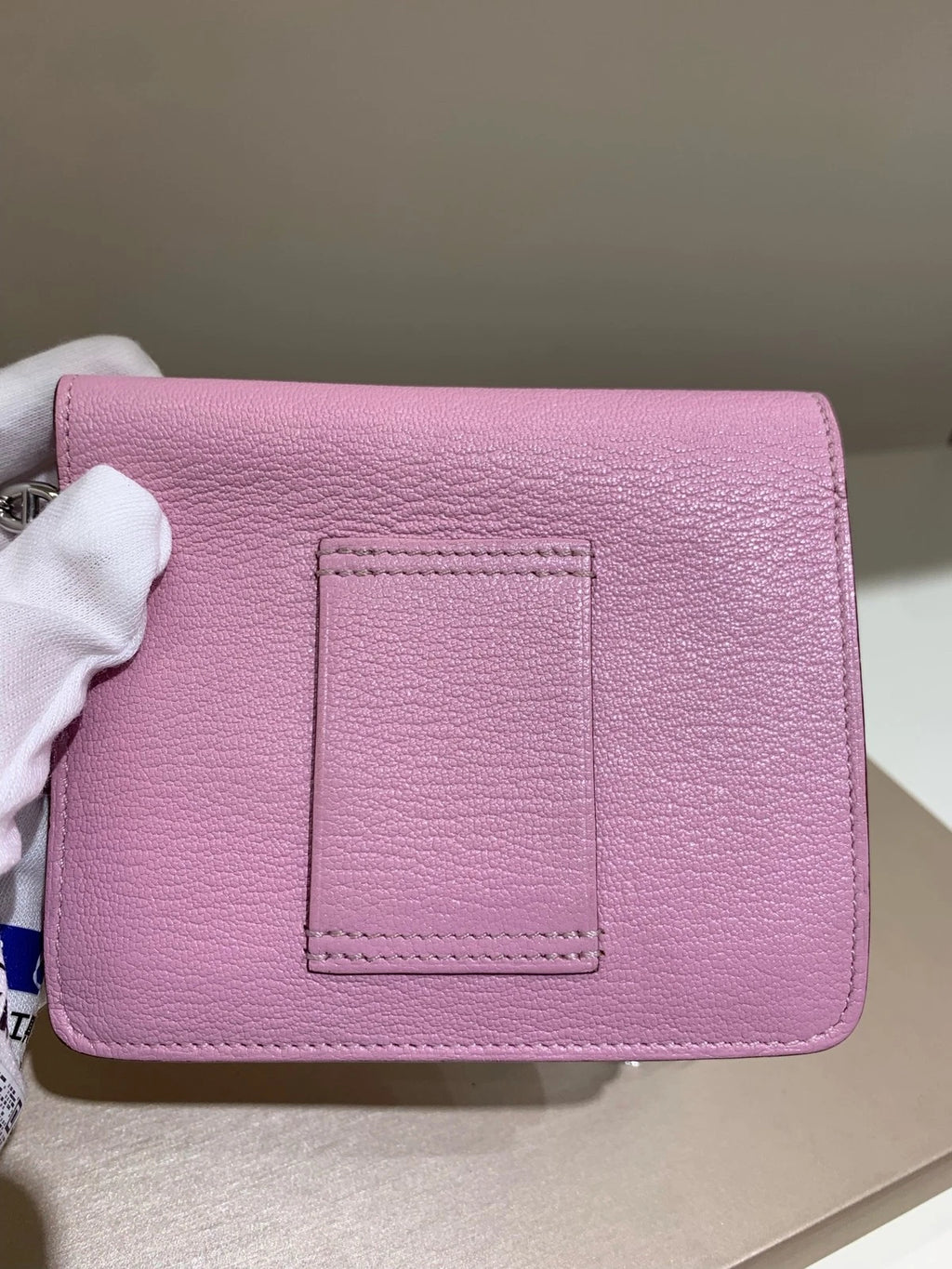 Hermes Roulis Slim Goat Leather Purple Silver Wallet For Women