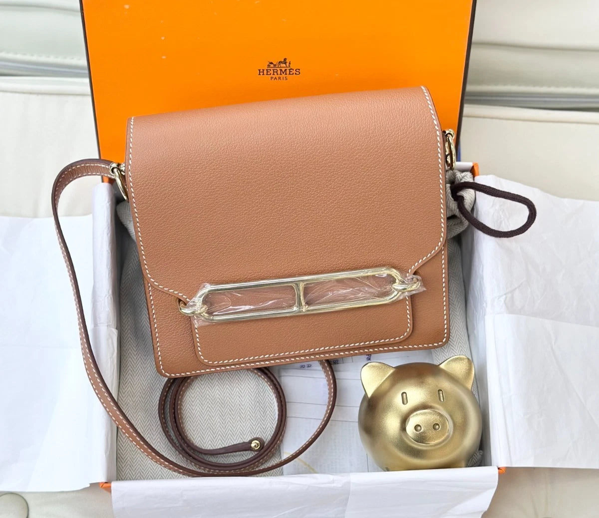 Hermes Roulis Mini18 Evercolor Shoulder Bag Crossbody Bag Women Classic S