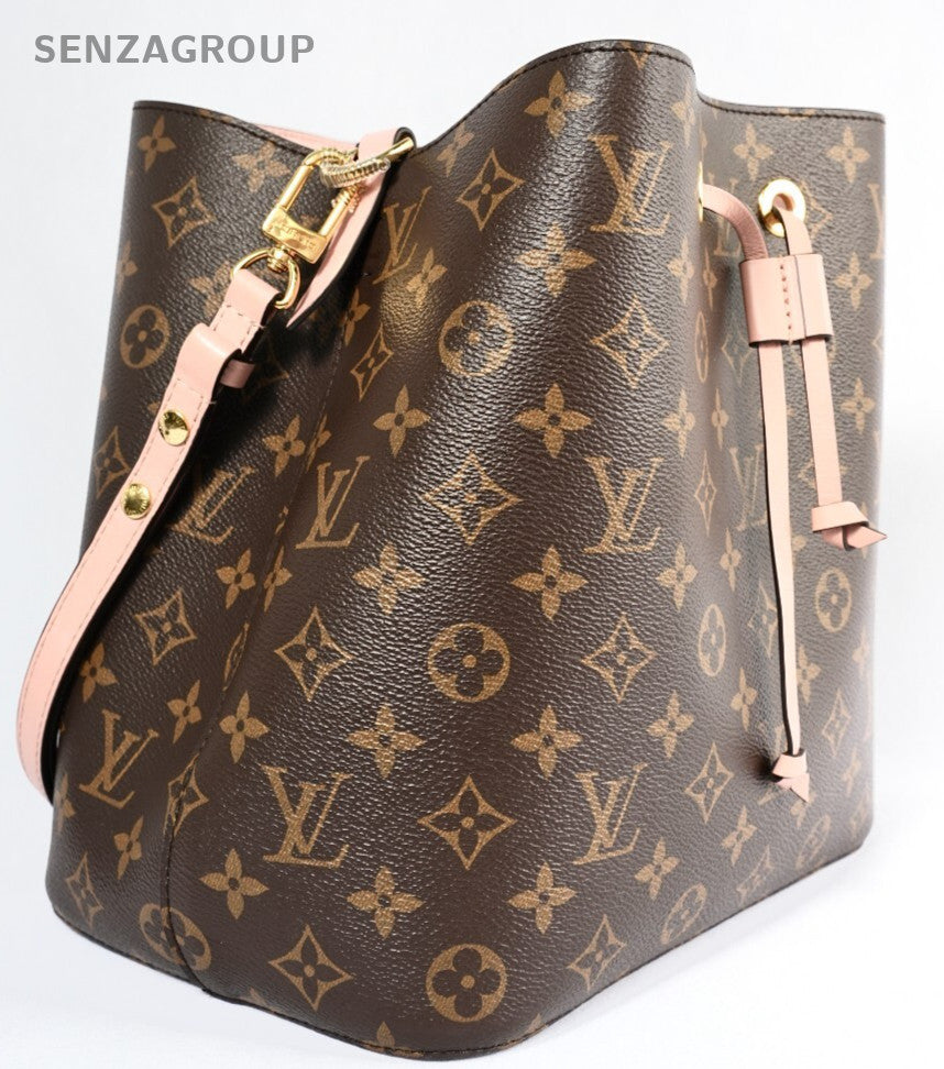 LOUIS VUITTON NEONOE  MONOGRAM ROSE POUDRE CANVAS BUCKET BAG M44022
