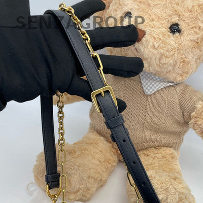 Dior Miss Daisy Black Gold Lambskin Chain Shoulder Bag Cannage Classic