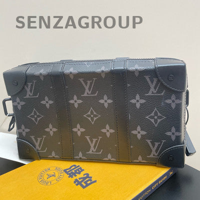 Louis Vuitton Monogram Trunk Shoulder Crossbody Bag Black Unisex Classic