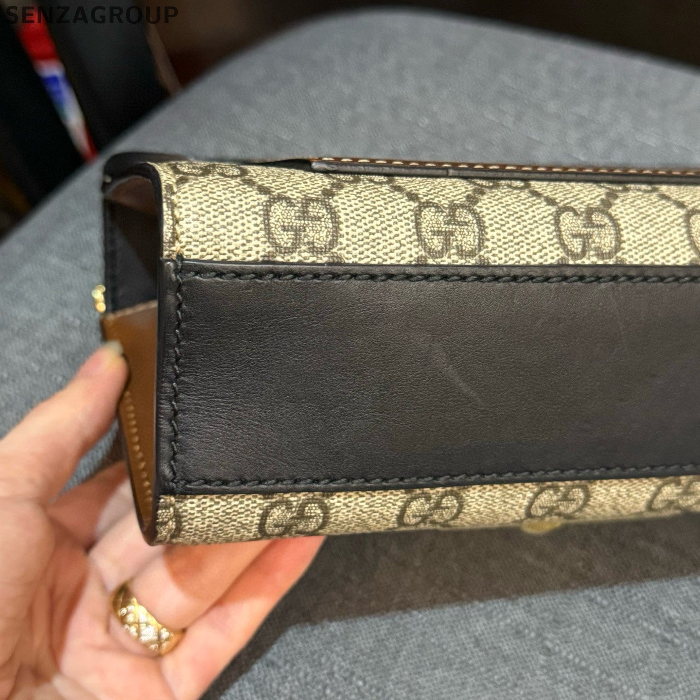 Gucci Padlock Small Chain Shoulder Bag Brown Classic Women's