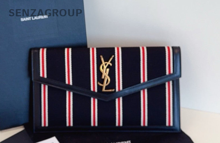 PRADA Striped canvas Handbag Women Almost Brand NEW