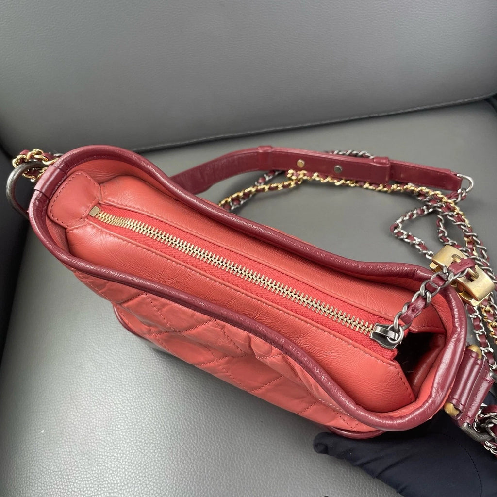CHANEL Small Gabrielle Pink Shoulder Crossbody Bag For Women