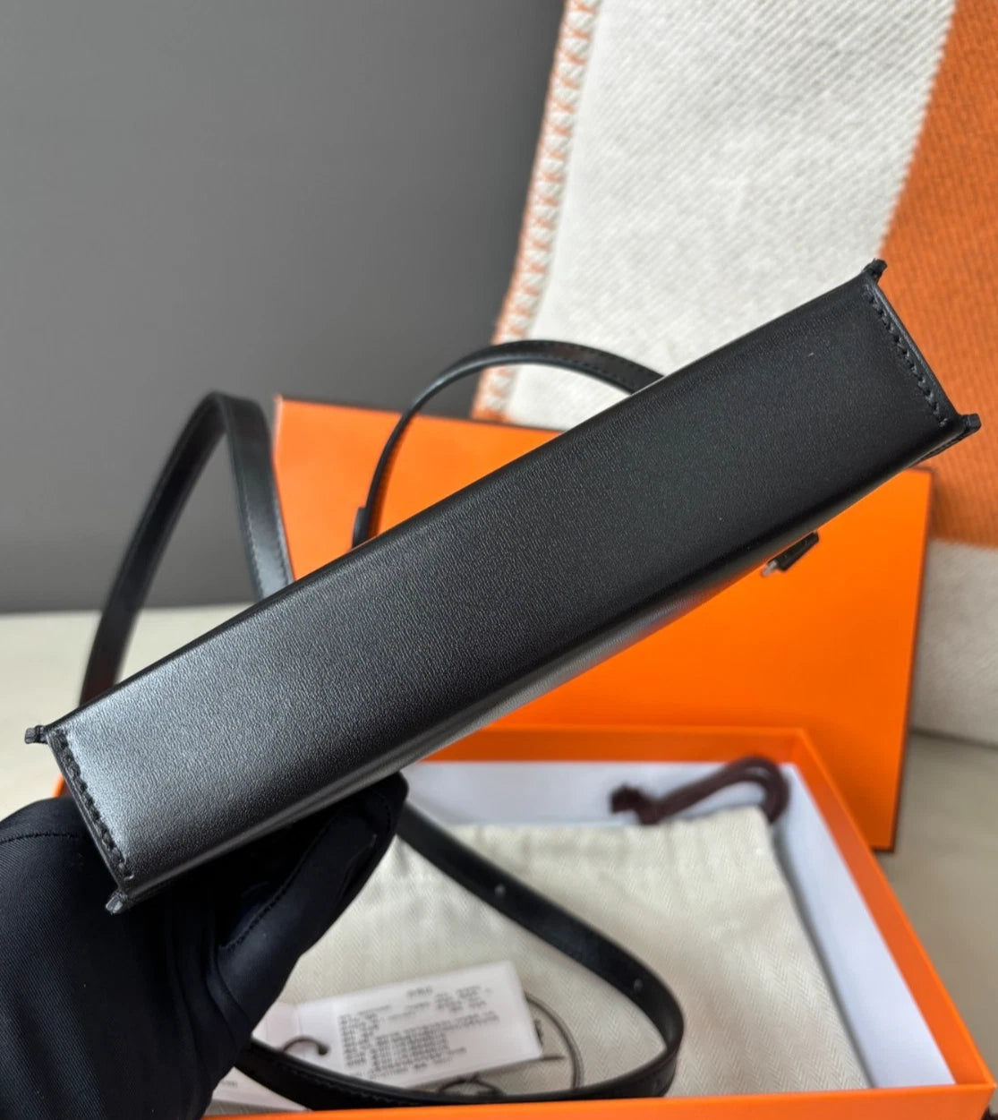 Hermes Snap Wallet Box Shoulder Bag Crossbody Bag Black Women Classic