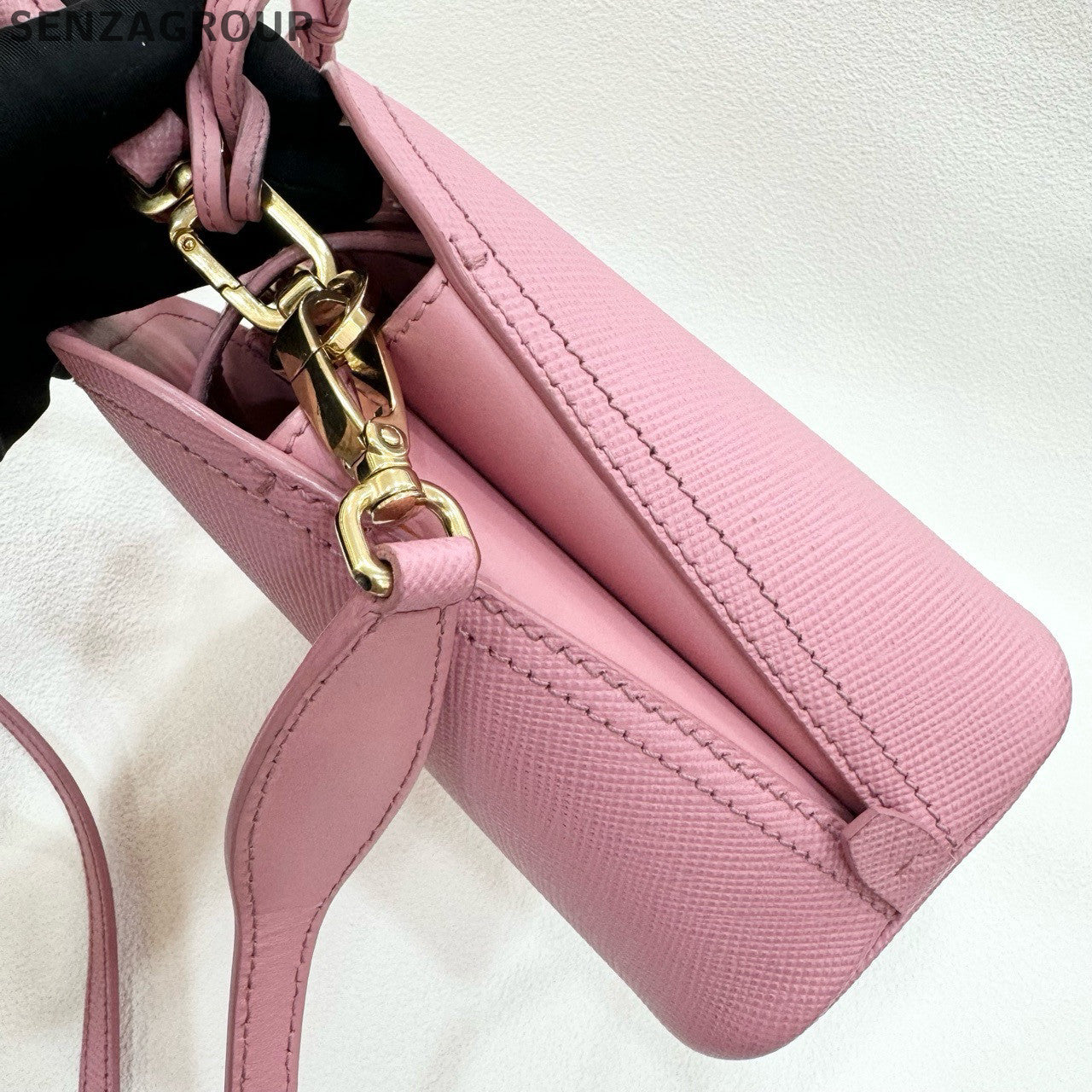 Prada Matinee Mini Shell Bag in Pink Gold - Women's Shoulder Handbag
