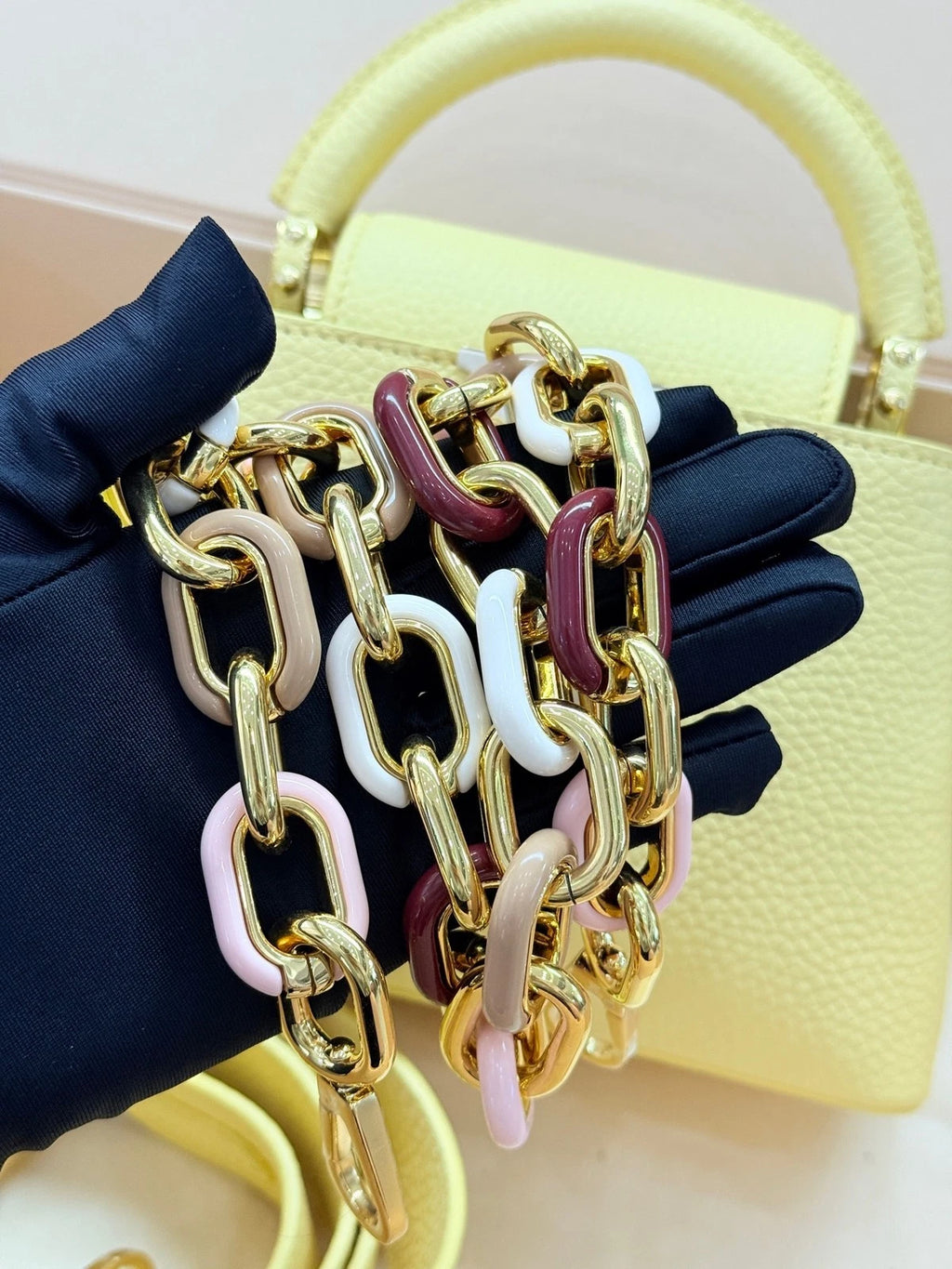 Louis Vuitton Calfskin Capucines Mini Shoulder Bag for Women Yellow