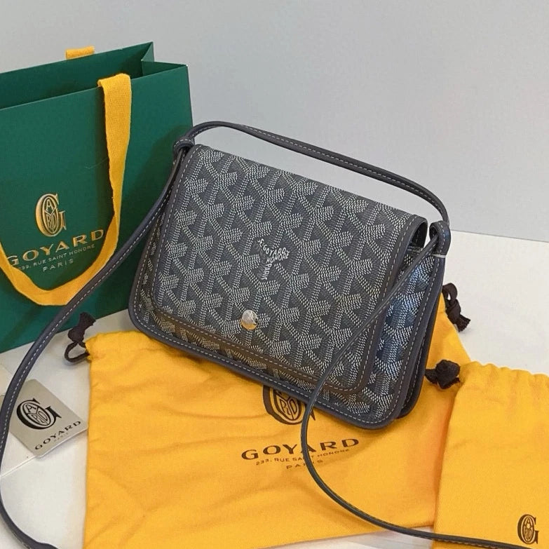 Goyard Plumet WOC Shoulder Bag Crossbody Gray Silver Unisex Adults Classic