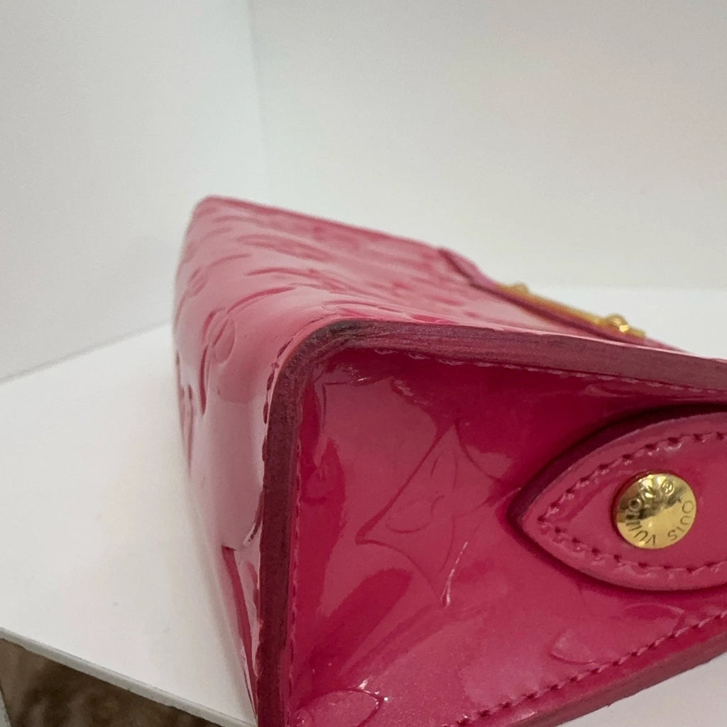 Louis Vuitton Pink Patent Leather Mini Clutch Box Bag For Women
