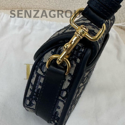 Dior Bobby Small Oblique Monogram Shoulder Crossbody Bag Black Gold
