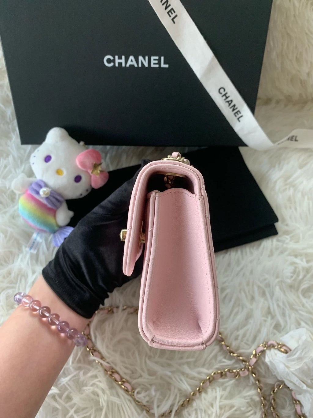 CHANEL Trendy CC Mini Woc Sakura Pink Shoulder Crossbody Bag Women