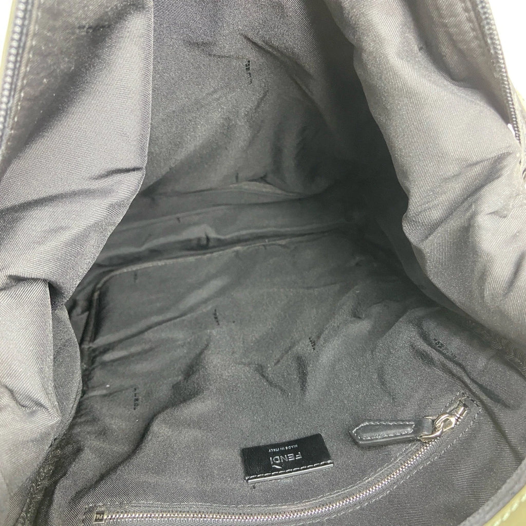 FENDI Nylon Leather Patchwork Monster Backpack For Women