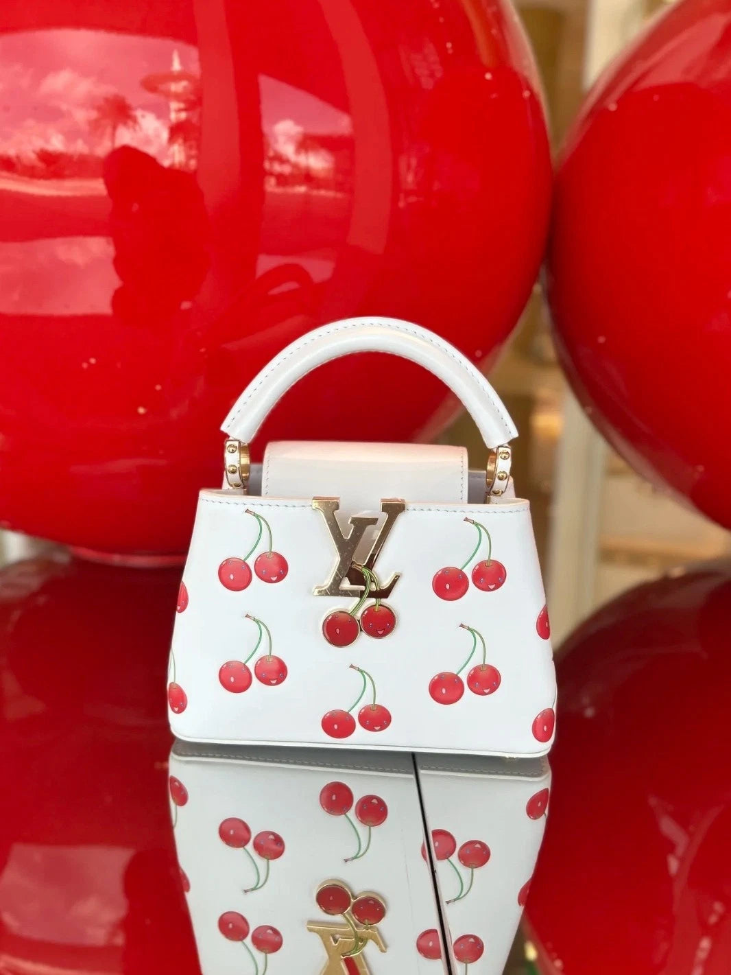 Louis Vuitton Capucines x Takashi Murakami Cherry Crossbody Handbag