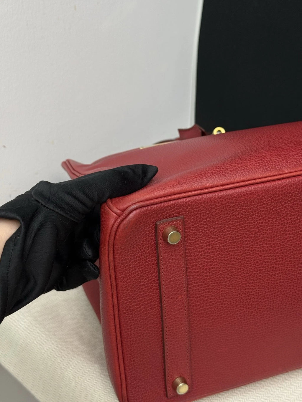 Hermès Birkin 35 Handbag Pomegranate Red Gold Women Classic