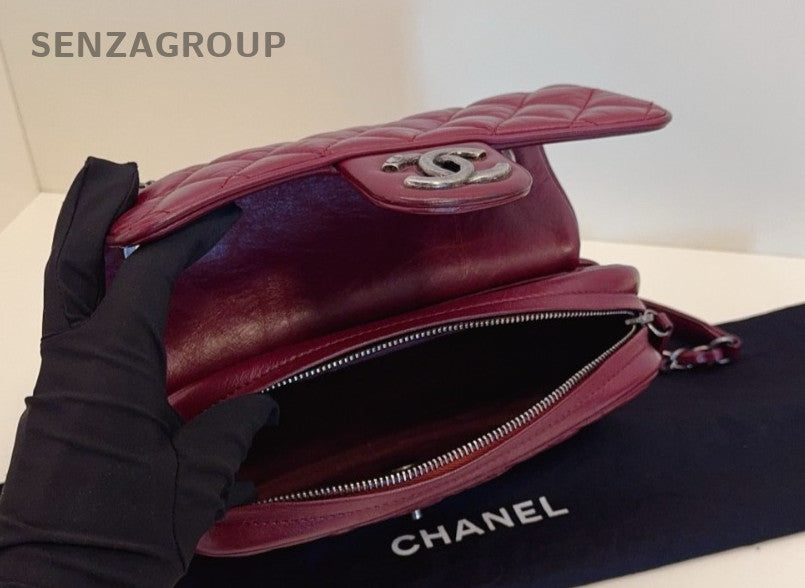 CHANEL Easy coco Bordeaux wine red calfskin Chain Shoulder bag Women Classic