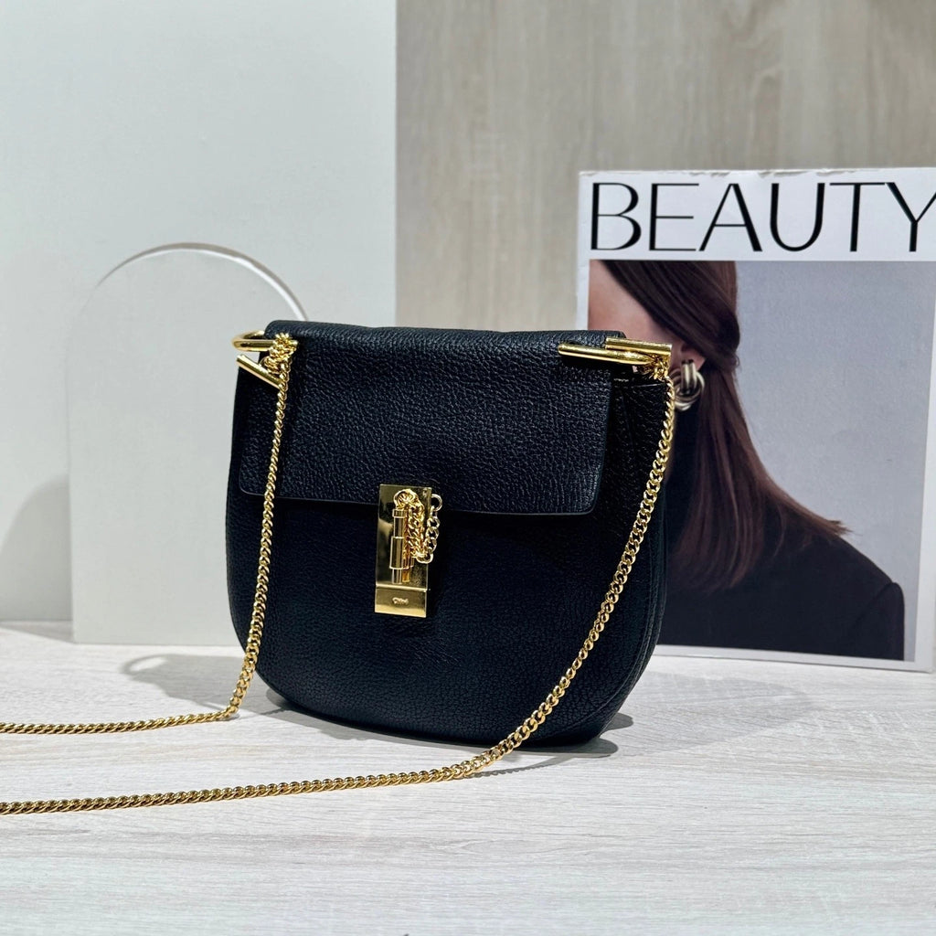Chloe Black Leather Piglet Crossbody Bag For Women