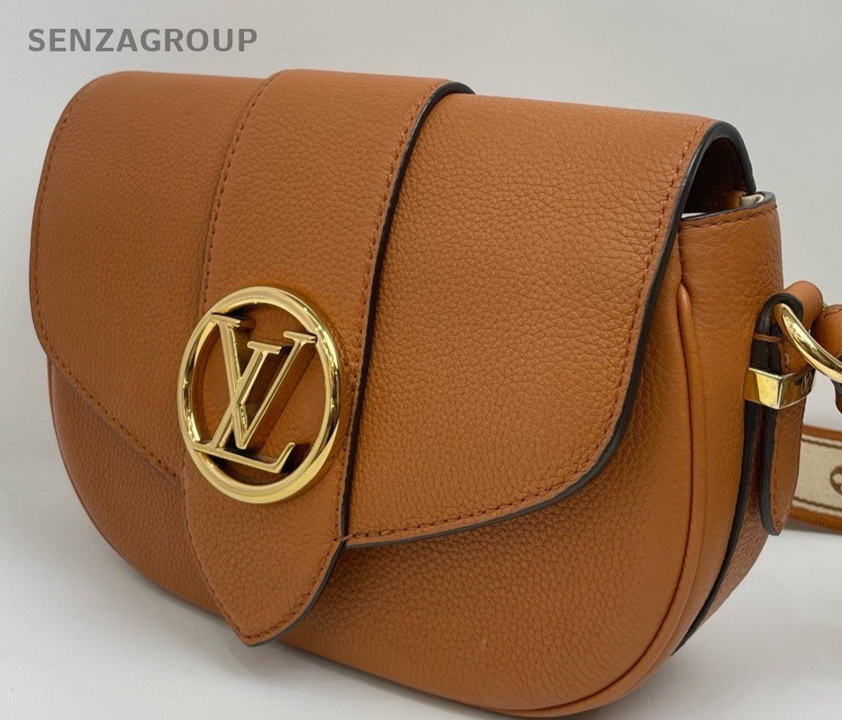 Louis Vuitton Pont 9 soft Shoulder Crossbody Bag Brown Unisex Adults