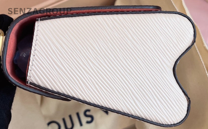 Louis Vuitton Twist PM Top Handle Bag Crossbody White Pink Used Women Classic