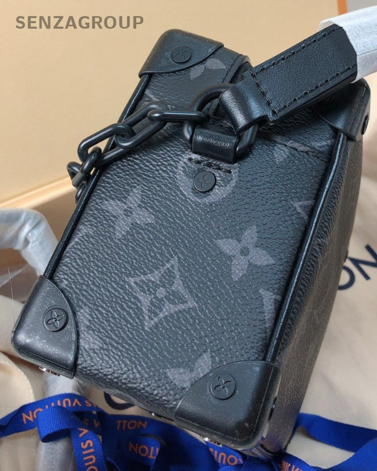 Louis Vuitton Soft Trunk Mini Monogram Shoulder Bag Crossbody Black Unisex Adult