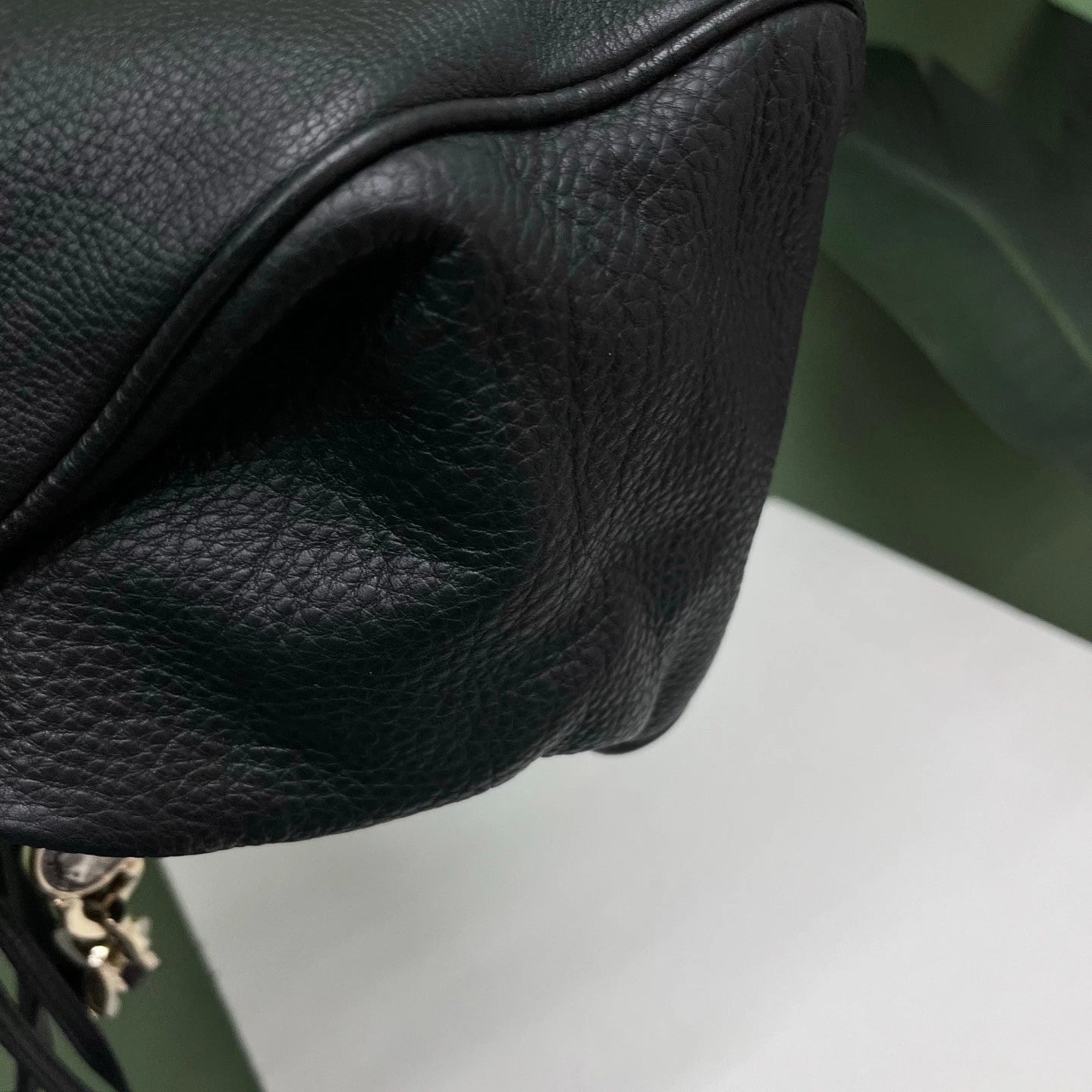 Bvlgari Ruched Tote Bag Black Top Handle Bag Shoulder Bag Women