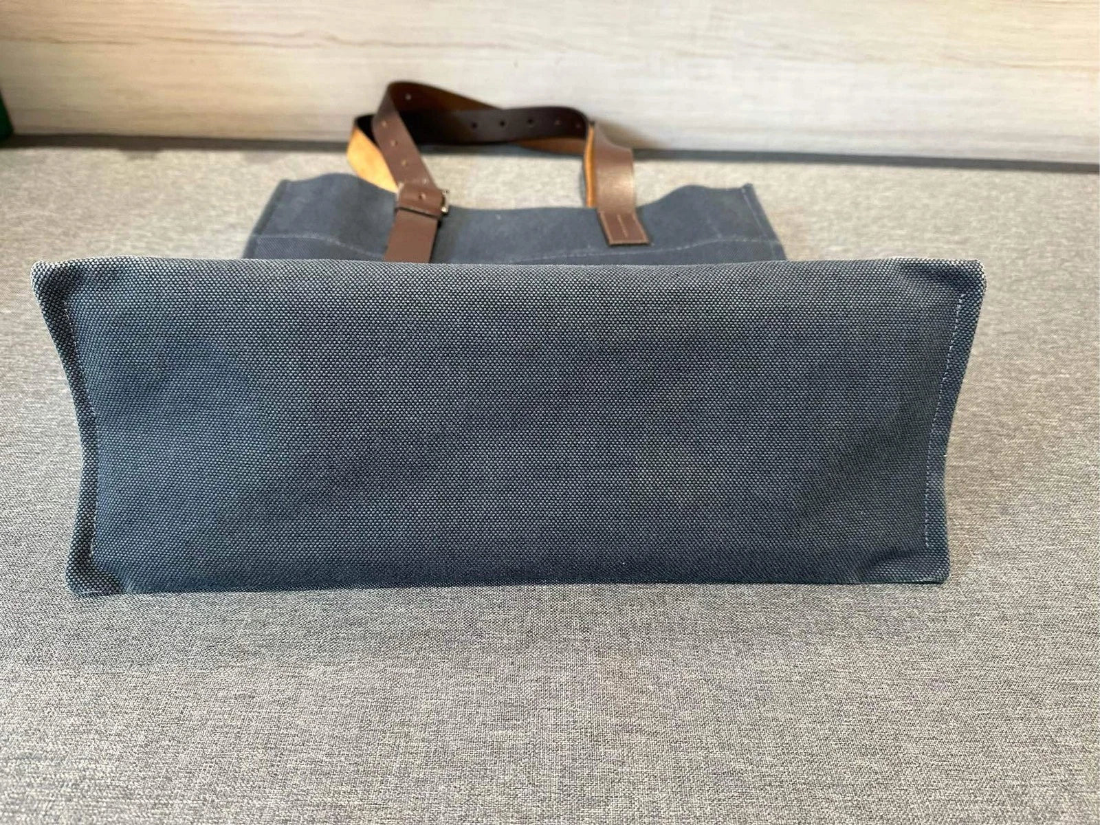 Hermes Large Canvas Tote Shoulder Shopping Bag For Women