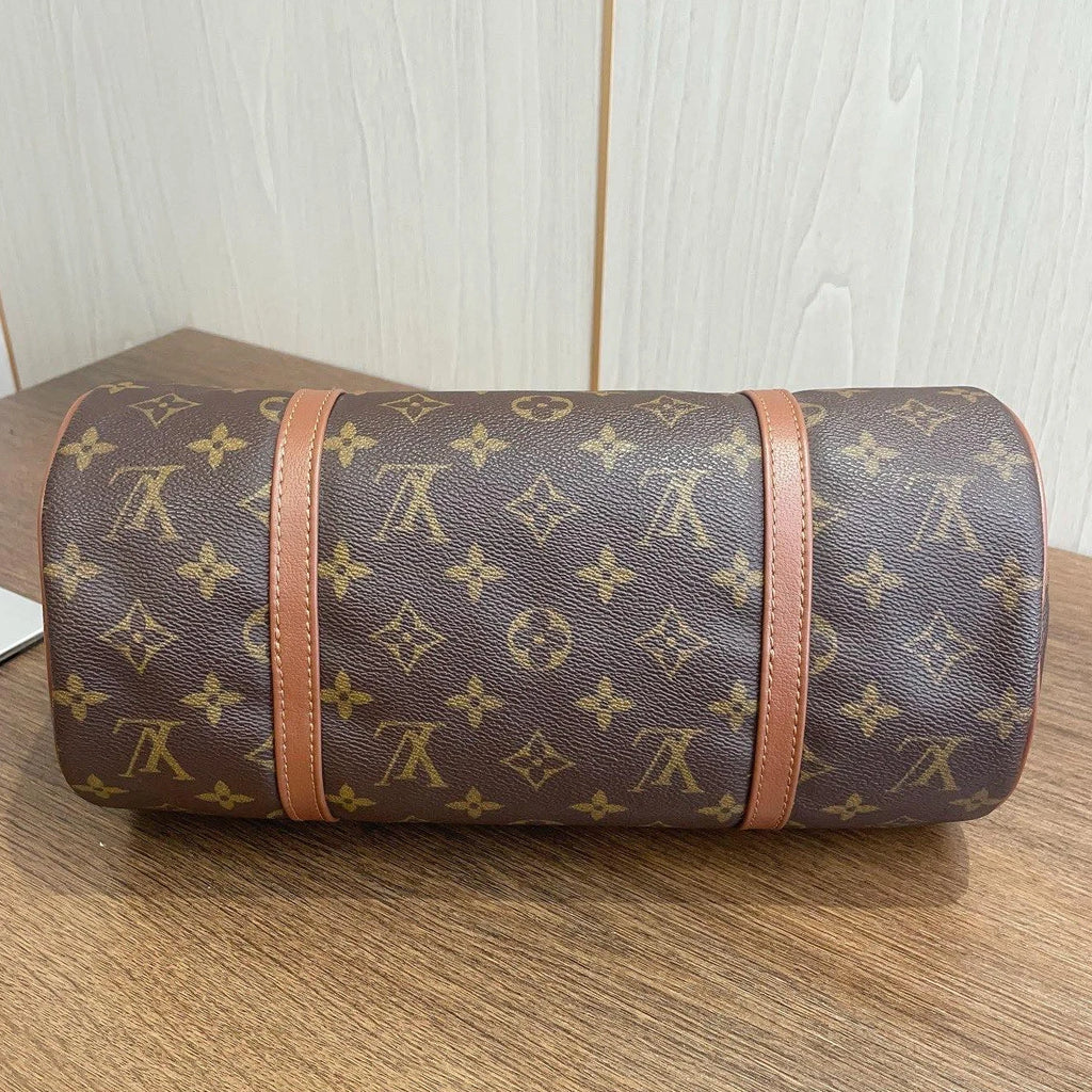 Louis Vuitton Papillon30 Pouch Monogram Canvas 2-Way Handbag Shoulder Bag