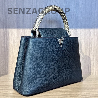 Louis Vuitton Capucines Black Silver Handbag Classic Women's Tote