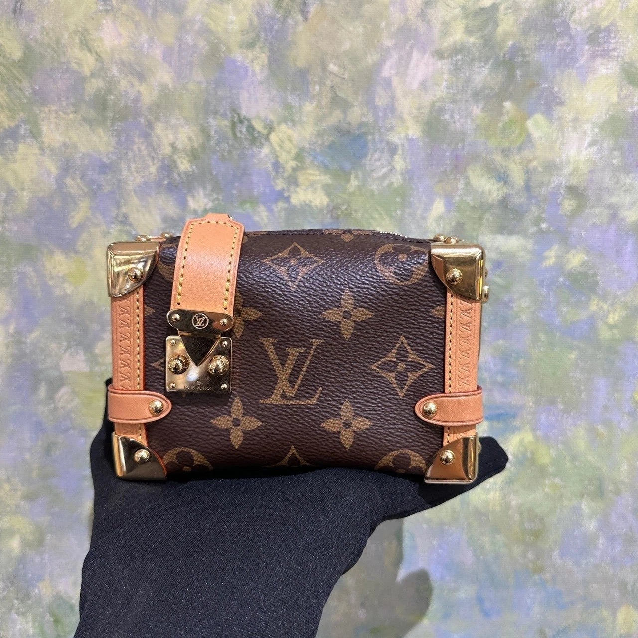 Louis Vuitton Nano Side Trunk Canvas Shoulder Crossbody Women