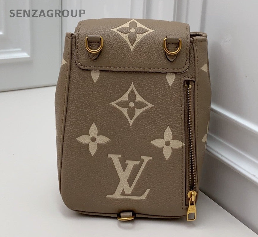 Louis Vuitton Tiny Backpack Mini Monogram Gray Gold Women Classic
