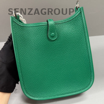 Hermès Evelyne Mini Bag Green Silver Hardware Women's Fashion Shoulder Crossbody