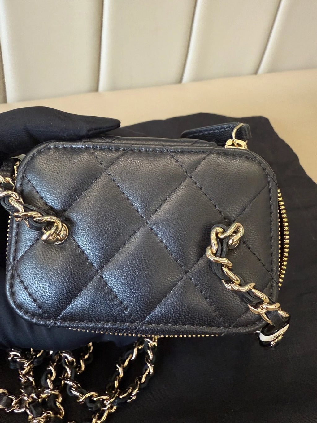 CHANEL Enamel Love Camellia Chain Box Lambskin Bag For Women
