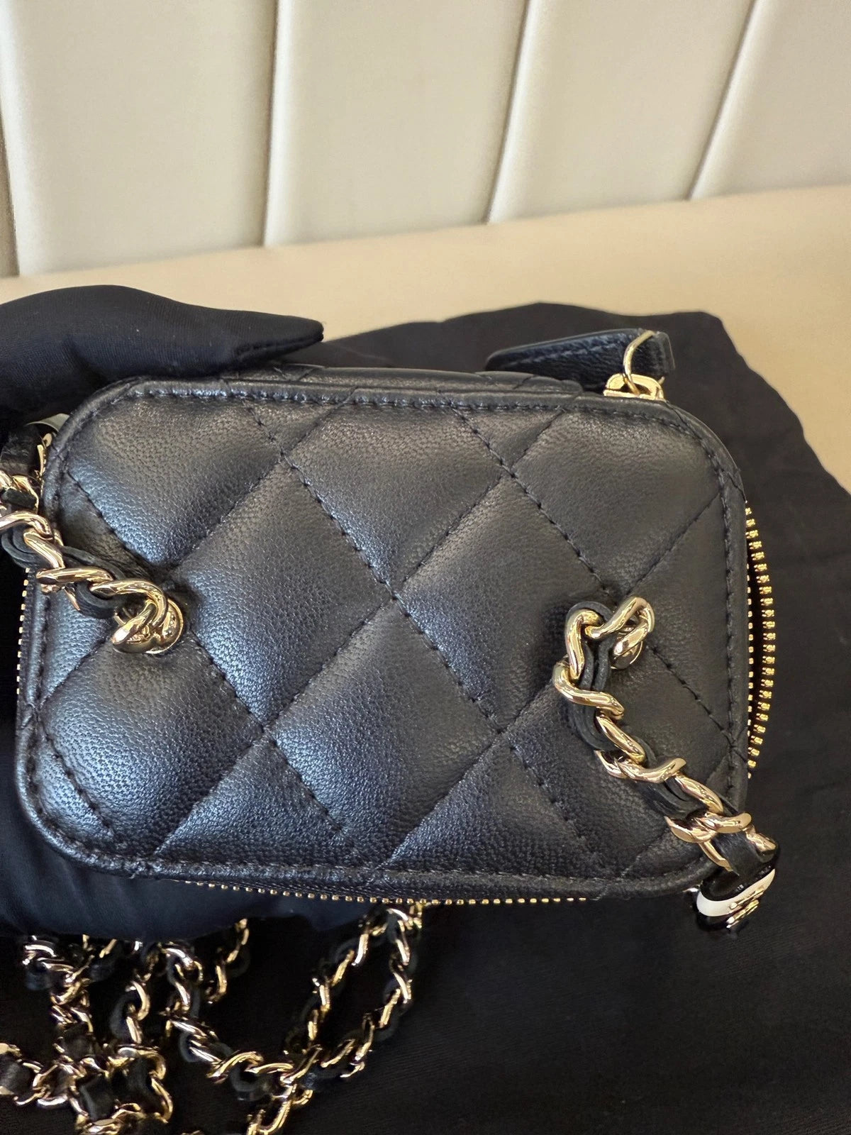 CHANEL Enamel Love Camellia Chain Box Lambskin Bag For Women