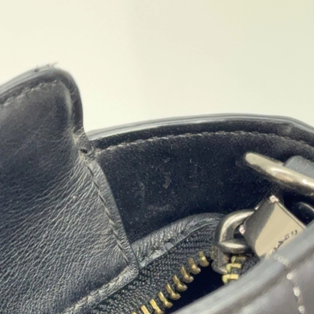 Coach Black Quilted Leather Rivet Tote Shoulder Handbag For Women