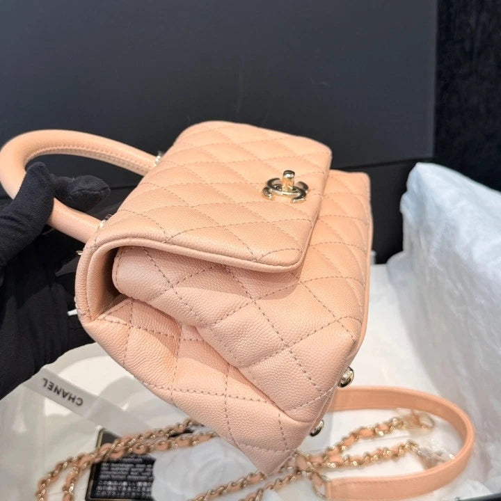 Chanel Coco Handle Mini Calfskin Top Handle Shoulder Crossbody Bag Women D