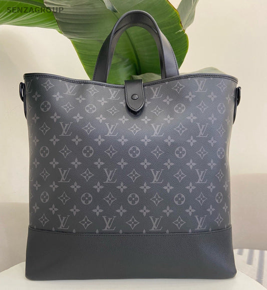 Louis Vuitton Saumur Tote Monogram Top Handle Bag Black Unisex Adults Classic