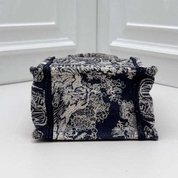 Christian Dior Phone Bag Mini Top Handle Crossbody Bag Blue White Women